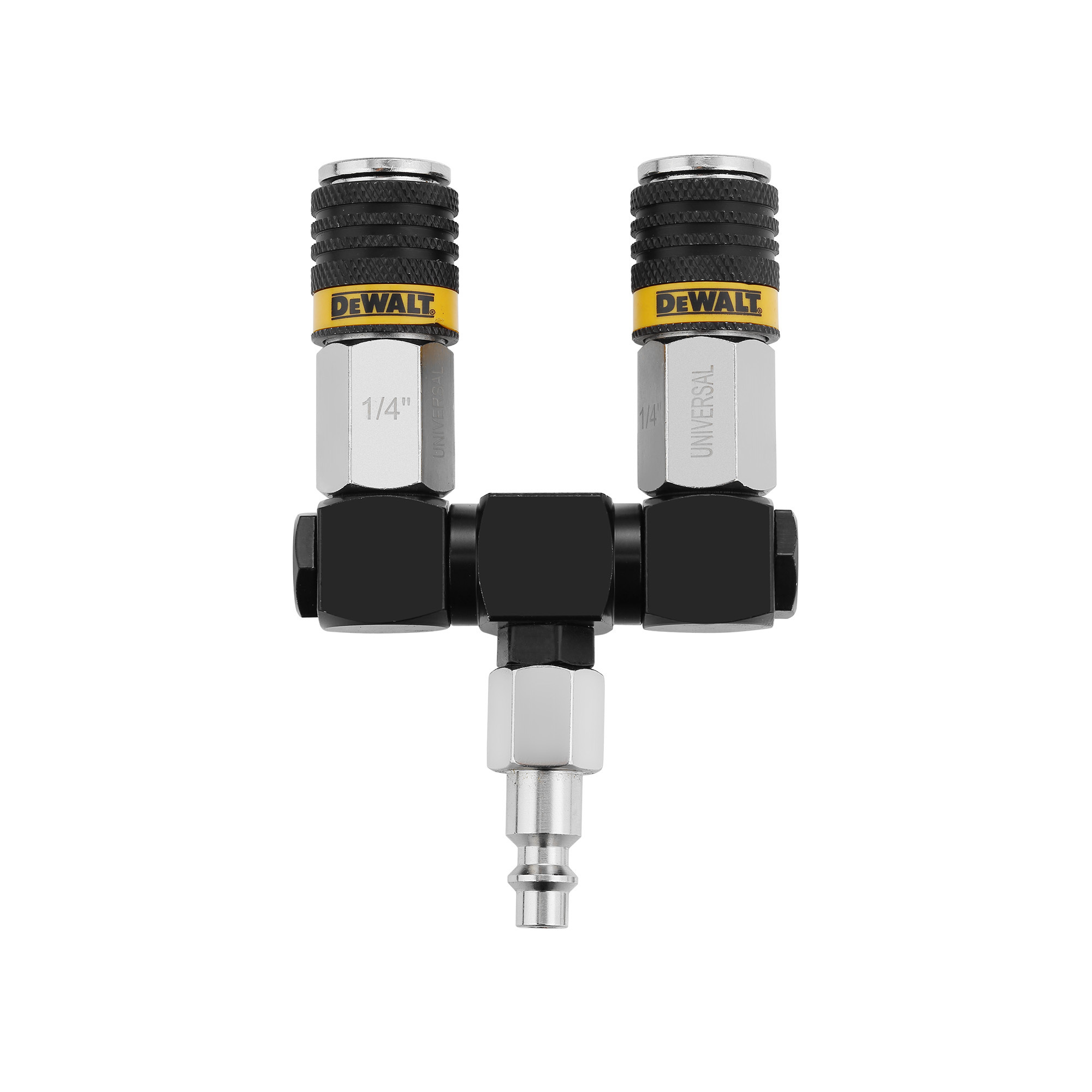 DEWALT 2-Way 360 Degree Swivel 1/4" Air Hose Splitter, Model# DXCM041-0118